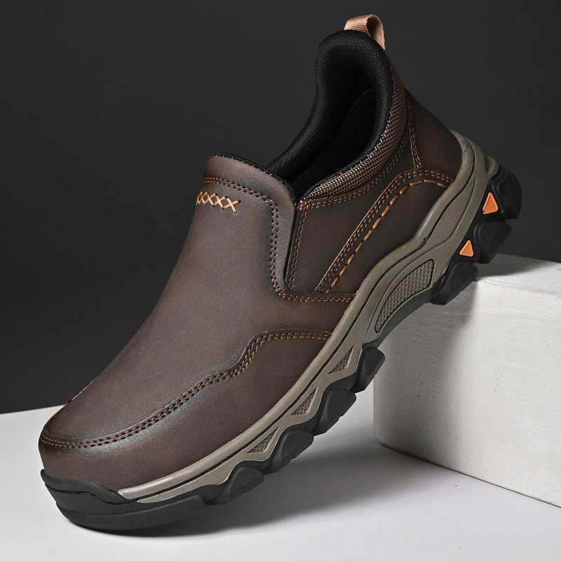 Men's Genuine Leather Slip-On Walking Shoes - Easy On, Comfortable All Day - Image 5