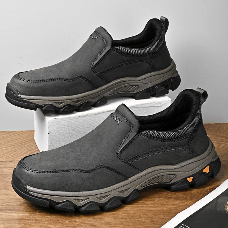 Men's Genuine Leather Slip-On Walking Shoes - Easy On, Comfortable All Day - Image 6
