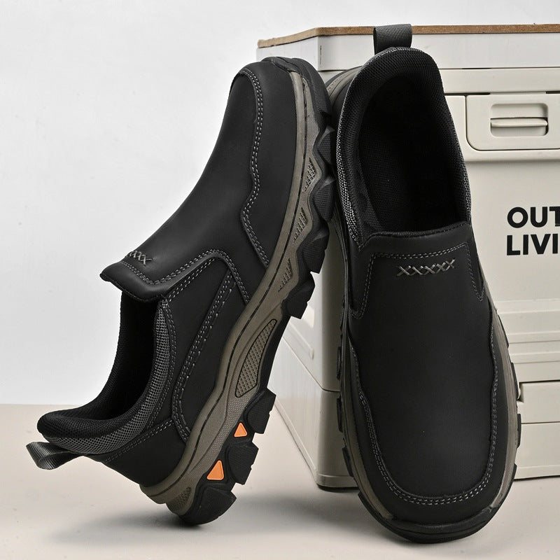 Men's Genuine Leather Slip-On Walking Shoes - Easy On, Comfortable All Day - Image 7