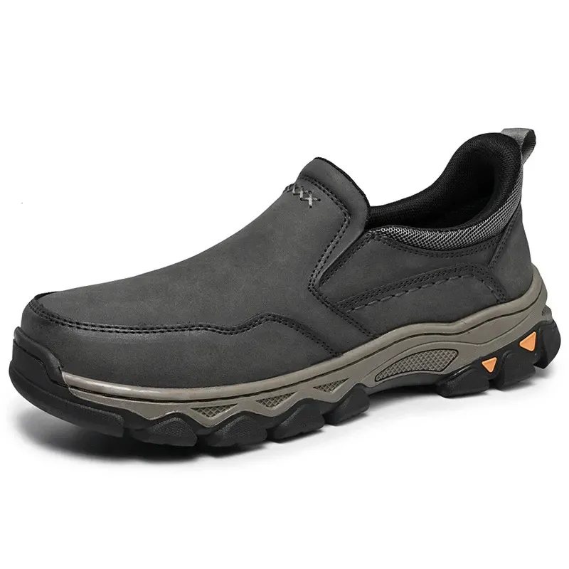 Men's Genuine Leather Slip-On Walking Shoes - Easy On, Comfortable All Day Leisure Life - Image 4