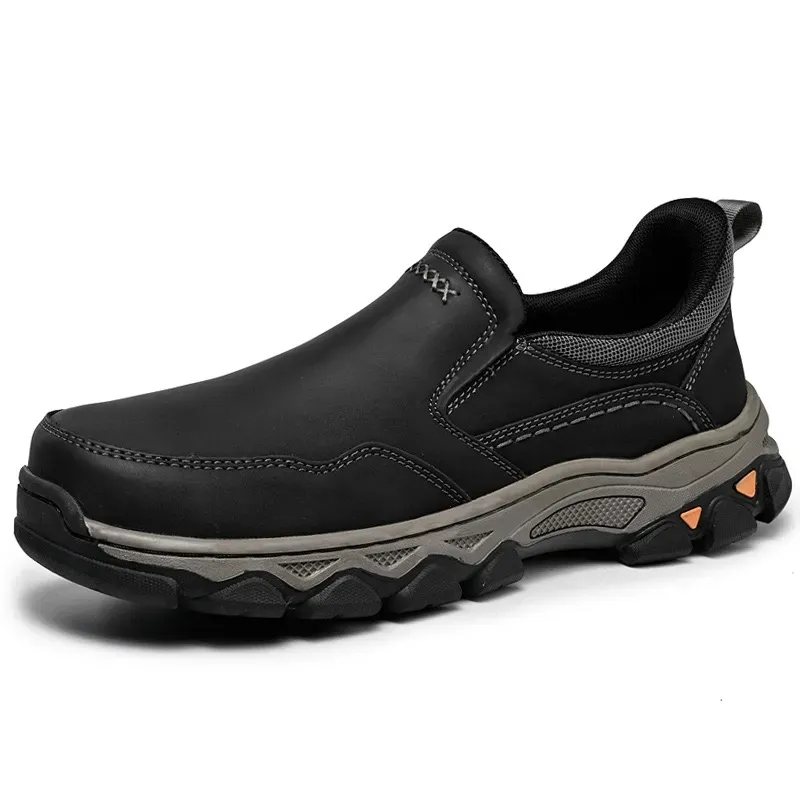 Men's Genuine Leather Slip-On Walking Shoes - High-quality handmade leather shoes - Image 3