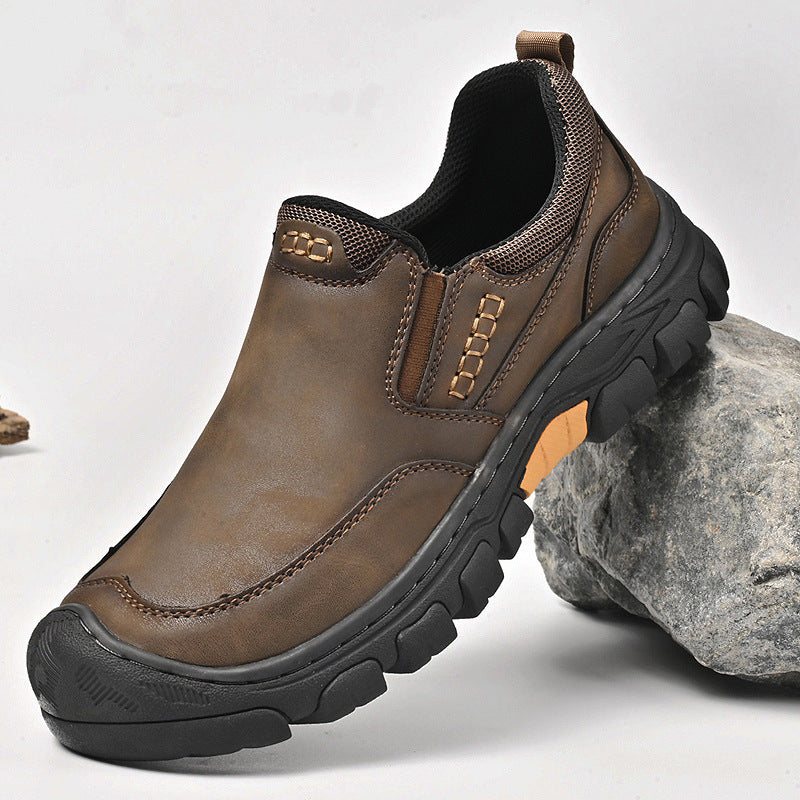Usacobbler AshPeak Outdoor Leather Slip-On Shoes