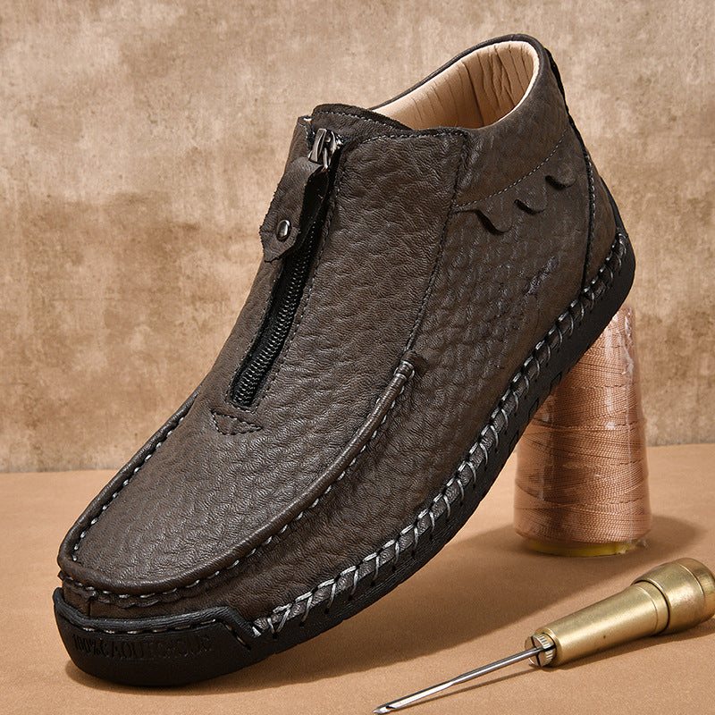 Usacobbler Hand-Stitched Zip-Up Casual Shoes - Image 7